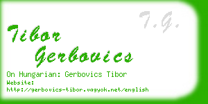 tibor gerbovics business card